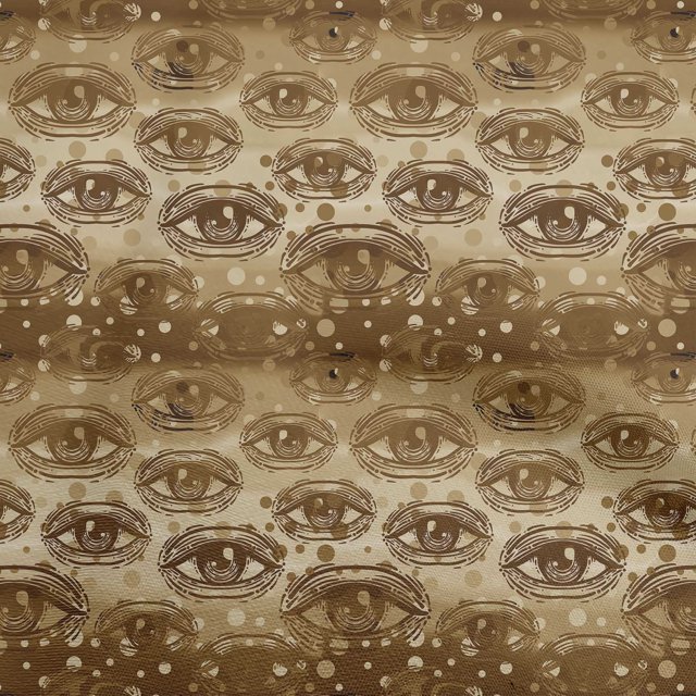 oneOone Cotton Flex Brown Fabric Conversational Eye Sewing Craft Projects Fabric Prints By Yard 40 Inch Wide