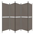 thumbnail image 3 of vidaXL 5-Panel Room Divider Anthracite 250x200 cm Fabric, 3 of 5