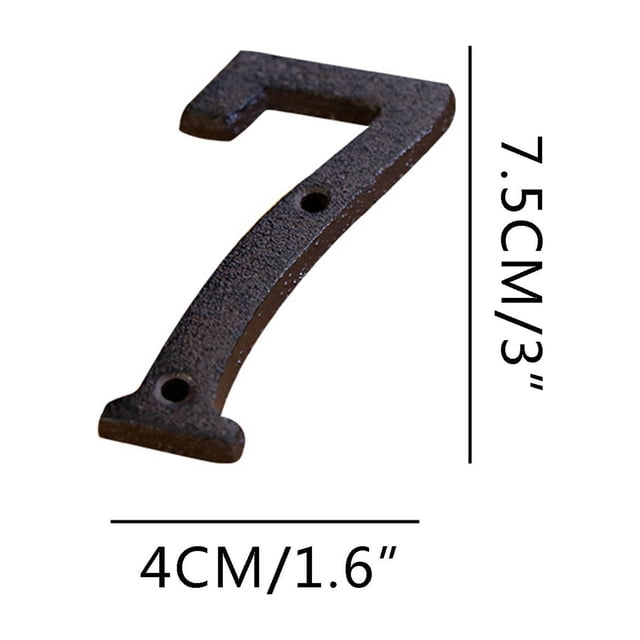 Aodebiao Creative Alloy Wrought Iron Floating House Numbers Modern House Address Number,Anti-Rust House Numbers Decorative Address Sign for Door Garden Mailbox with Nail Kit,Coated Black