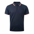thumbnail image 4 of ylioge Mens Casual Golf Tees Shirts Pullover Short Sleeve Tshirts Shirt Button Collared Basic Solid Color Loose Comfort Relaxed Office Work Tops, 4 of 8