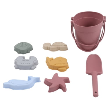 Jouets de Plage en Silicone Ensemble de Jouets de Plage en Silicone Jouets de Sable en Silicone Accessoires de Plage pour Enfants Jouet de Jeu Extérieur pour Enfants Jouets de Plage en Silicone Ensemble de Jouets de Sable pour Bébé Comprend un Seau en Silicone