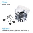 thumbnail image 3 of Unique Bargains 2 Inch Metal Sewing Pins Safety Pins with Box for Office Home Black 60 Pack, 3 of 4