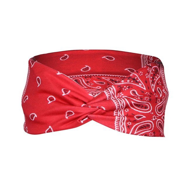 Bandeau pour Femmes 2025, Accessoire pour Cheveux Style Bandana Rouge avec Motifs Cachemire. Fait de 95 % polyester et 5 % Élasthanne, Ce Bandeau Élastique Offre un Ajustement Extensible Confortable. Taille Approximative 24x15 cm, Convient à Toutes les Tailles de Tête. Durable et Lavable à la machine.