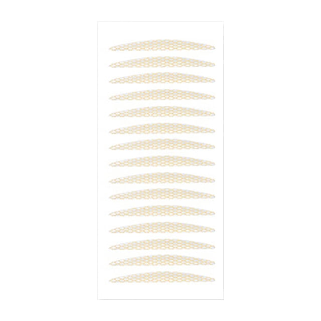 EGNMCR Lace Seamless Invisible Double Eyelid Paste M Type L-shaped Swollen Eye Simulation Flesh-colored Natural Fiber Mesh-sided Female double eyelid sticker