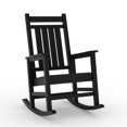 thumbnail image 2 of Edtara High Back Outdoor Rocking Chair, Hdpe Plastic Porch Rocker With Wooden Garden Patio Furniture Look, 158kg Capacity, Ideal for Patio, Porch, Balcony, Deck and Lounge Areas, 2 of 8
