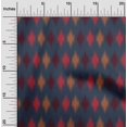 thumbnail image 1 of oneOone Viscose Chiffon Fabric Argyle Ikat Print Sewing Fabric BTY 42 Inch Wide, 1 of 4