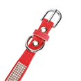 thumbnail image 3 of Collier pour Chat en Microfibre Suède Double Nœud Papillon Cristal Étincelant Strass Rouge G 50x2.5cm Fourniture pour Animaux, 3 of 5