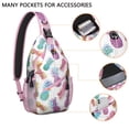thumbnail image 2 of Exotic Pineapple Print Lightweight Sling Backpack for Travel and Daily Commute, Multi-Layered Storage Crossbody Bag with Tropical Fruit Design for Fashion-Forward Users, 2 of 6