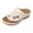 White, variant on Wedge Sandals for Women Slip On Dressy Summer Flip Flops Sandal Lightweight Memory Foam Platform Slide Shoes Brown Size 7.5