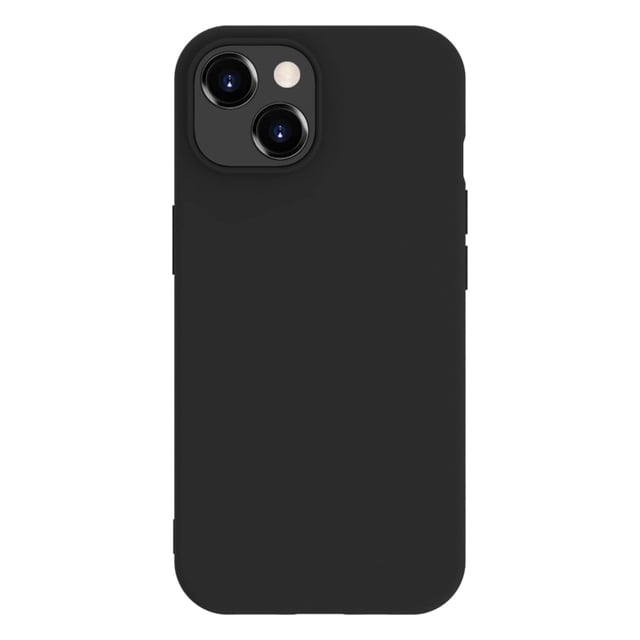 Blu Element Gel Skin Case Black for iPhone 16e/15/14/13 with an ultra-slim, lightweight black TPU gel design featuring raised wrap-around edges for 4ft drop protection, shock absorbent material, precise port and button access, and a soft-touch matte finish, also suitable for protecting phones during travel.