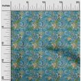thumbnail image 2 of oneOone Rayon Blue Fabric Asian Japanese Floral Craft Projects Decor Fabric Printed By The Yard 56 Inch Wide, 2 of 4