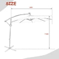 thumbnail image 2 of Costway 10FT Patio Offset Umbrella Solar LED 360degrees Rotation Orange, 2 of 10