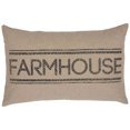 thumbnail image 1 of VHC Brands Sawyer Mill 14x22" Rectangular Pillow, Farmhouse, Charcoal, 1 of 6