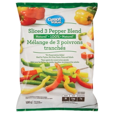 Great Value Mélange de 3 poivrons tranchés surgelés 500g