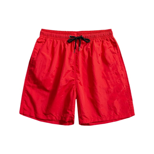 LSLJS Men's Holiday Solid ColorSpecial Print Beach Casual Trouser Shorts. Mens Shorts