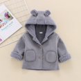 thumbnail image 1 of AAMILIFE Bébé Ours d'Automne et d'Hiver Oreilles Daim Capuche Veste Chaude composite Fausse Fourrure, 1 of 7