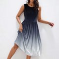 thumbnail image 4 of Ovzne Robes pour Femmes Robe d'Été Mode Robes pour Femmes Été Décontracté Col Rond Sans Manches Uni Robes de Plage Boho Robe Robe de Printemps Liquidation, 4 of 7