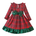 thumbnail image 3 of Splozh Robe en Tulle pour Tout-Petites Filles, Nouvelle Robe à Carreaux de Noël pour Filles, Rouge, 3-4 Ans, Printemps et Automne, 3 of 6