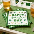 thumbnail image 4 of St Patricks Day Napkins Paper Napkins Disposable 24 Pack Green Shamrocks For Irish Themed Parties, 4 of 6