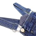 thumbnail image 3 of KIDSCOOL SPACE Girls Shorts, Baby Little Girls Stretchy Denim Shortalls, Deep Blue,2-3 Years, 3 of 5