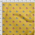thumbnail image 3 of oneOone Polyester Lycra Yellow Fabric Submarine & Fish Ocean Sewing Material Print Fabric By The Yard 56 Inch Wide, 3 of 4