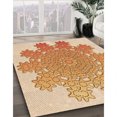 thumbnail image 3 of Ahgly Company Tapis de Zone Carré Orange Lavable en Machine, 7 Pieds Carré, 3 of 7