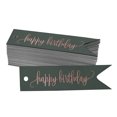 thumbnail image 1 of Inkdotpot Pack Of 50 Happy Birthday Favor Paper Tags Craft Real Rose Gold Foil Hang Tags, 1 of 6
