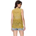 thumbnail image 3 of Cardigan Ouvert pour Femmes à Garniture en Dentelle Crochet Florale, 3 of 5
