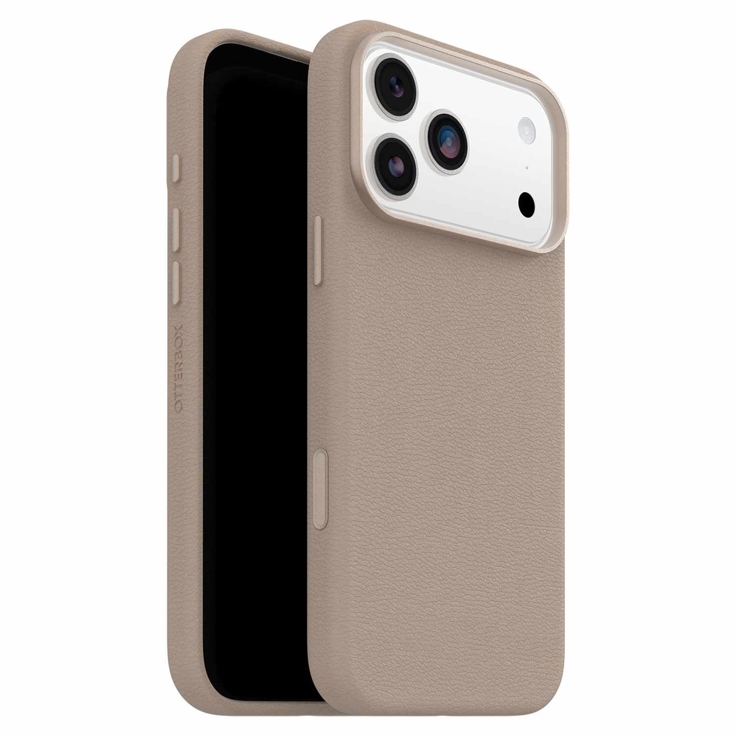 OtterBox Symmetry Cactus Leather MagSafe Case w/Camera Control Grey Comfort for iPhone 17 Pro
