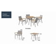 thumbnail image 3 of Songmics Home Sencillo Collection - 5 Piece Patio Furniture Set, 4 Dining Chairs, 1 Dining Table, Synthetic PE Rattan, Gray and Beige, 3 of 8