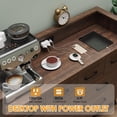 thumbnail image 4 of Commode en Bois à DEL avec Station de Recharge, Commode à 8 Tiroirs, 3 Prises, 2 Ports USB, Synchronisation Musicale, Lumières RVB pour Chambre, Brun Foncé, 4 of 9