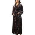 thumbnail image 2 of Gift TIMIFIS Mens Womens Robe Soft Plush Fleece Hooded Bathrobe, Full Length Long Warm Lounge Robe Spa Bath Robe with Hood pring/Summer, 2 of 6