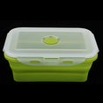 thumbnail image 4 of S SERENABLE 800ML Foldable Silicone Lunch Box Storage Jars Camping Bowl - Green 800ML Green, 4 of 9