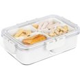 thumbnail image 1 of ALEXPRE Small Divided Serving Tray with Lid,Snackle Box, Clear, QY036-4, 1 of 6