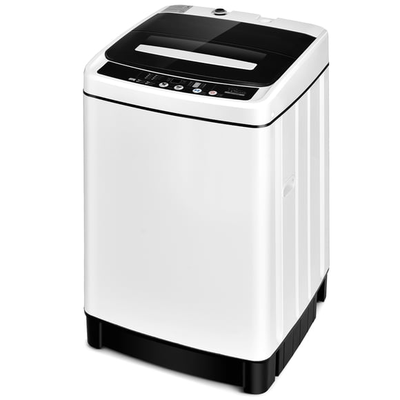 Costway Laveuse Entièrement Automatique 1,5 Pi3 11 Lb Laveuse et Sécheuse Essoreuse Blanche