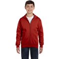 thumbnail image 2 of Hanes Comfortblend EcoSmart Chandail à Capuchon à Fermeture Éclair Intégrale pour Enfants, G, Rouge Foncé, 2 of 4