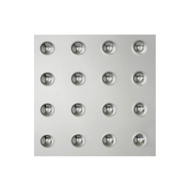 FASÄDE Easy Installation Dome Brushed Aluminum Wall Panel Sample (12" X 12" Sample)