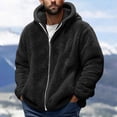 thumbnail image 1 of TIMIFIS Men's Heavyweight Fuzzy Sweatshirt Jacket Zip Up Coat Fashion Fleece Warm Jacket, 1 of 5