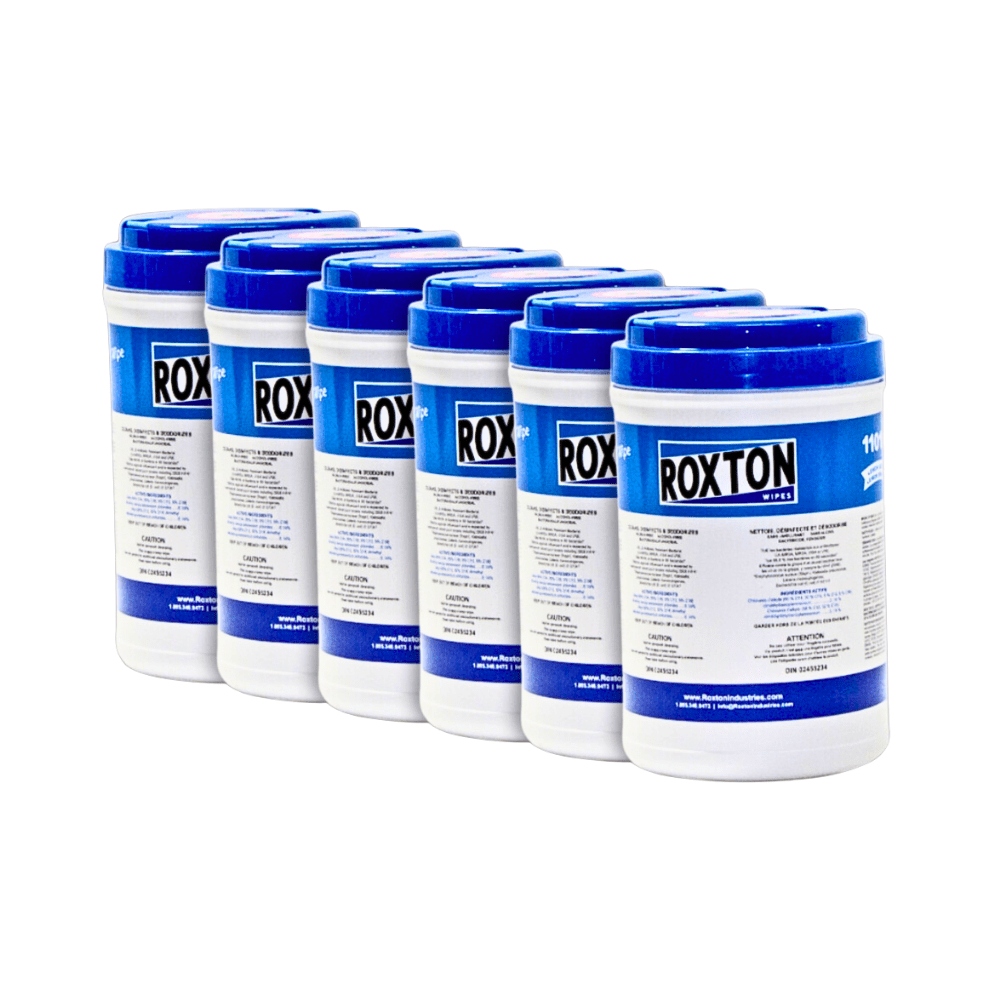 Roxton Disinfecting Wipes, 1200 ct (6 x 200 Count), Kills 99.99% of Germs & Viruses, Bulk Pack