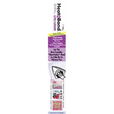 HEATNBOND Lite Iron-On adhésif Value pack, 43 cm (16.9 in) × 3 m (17" × 3¼yds), 3 m (3.28 yd)