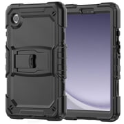 FJLBDE Case for Samsung Galaxy Tab A11 8.7 Inch 2025, Rugged Shockproof Tablet Cases Cover with Kickstand Shoulder Strap, Black