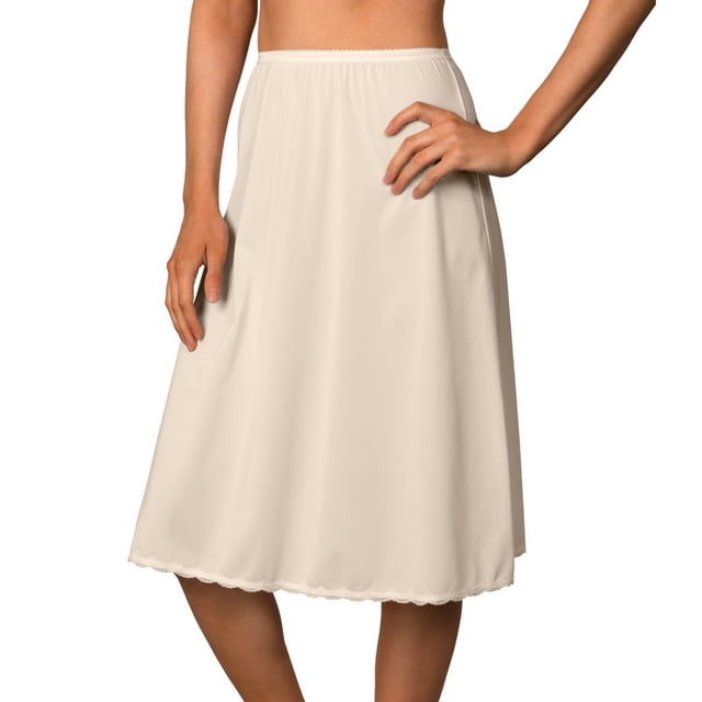 Combinaison Mi-Longue Évasée de Jour pour Femme Shadowline 4711625 25 Pouces (Ivoire 3X)
