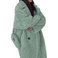 thumbnail image 4 of LOVZFMLL Vestes pour Femmes Manteau à Manches Longues en Cheveux d'Agneau Col Chaud, 4 of 5