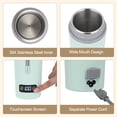 thumbnail image 2 of Graflsoa Compact 350ml Travel Electric Kettle with Temperature Control, Stainless Steel Heating Cup, 8-Hour Insulation, 110V US Plug, White, 2 of 6