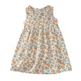 thumbnail image 1 of Kcodviy Robe d'Été pour Filles Robe Décontractée pour Filles Robe Vintage pour Filles Robes de Princesse Sans Manches à Fleurs Chandail de Noël pour Grandes Filles Imprimé Robe de Plage pour Enfants, 1 of 3