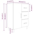 thumbnail image 4 of vidaXL Sideboard Brown Oak 69.5x34x90 cm Engineered Wood, 4 of 5