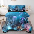 thumbnail image 1 of YST Gradient Jellyfish 7-Piece Comforter Set, Ocean Theme, Twin, 1 of 4