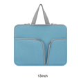 thumbnail image 4 of Housse d'Ordinateur Portable Imperméable Étui d'Ordinateur Portable Sac Pochette Porte-Documents Pochette Protecteur Réutilisable Compartiments Affaires Rangement Bleu 13 Pouces, 4 of 9