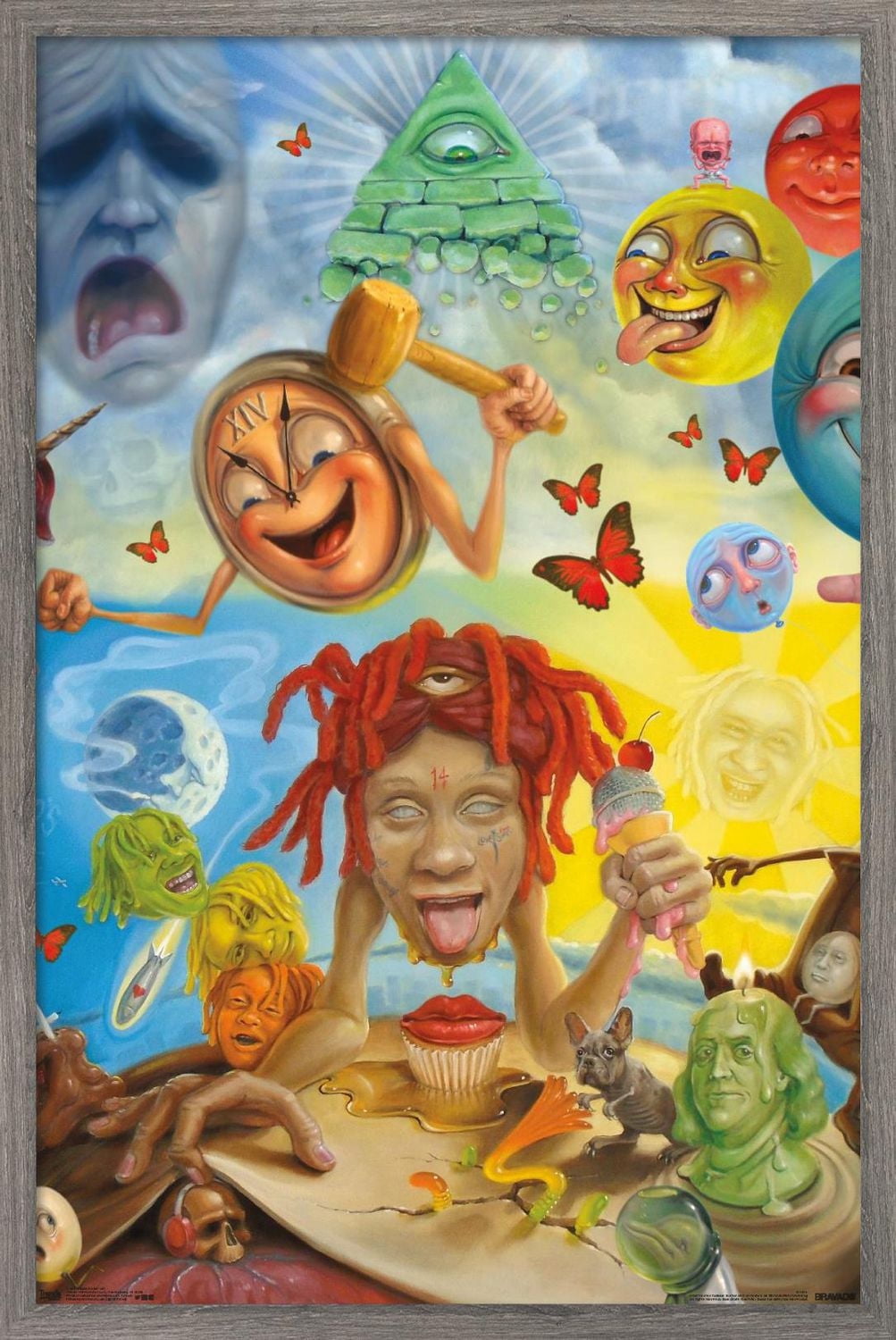 Trippie Redd - Art Wall Poster, 22.375" x 34" Framed