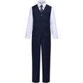 thumbnail image 1 of Ensemble de Complet Formel pour Garçons, avec Bretelles, Doubles Fentes, Taille Ajustable, Marine, 16T, 1 of 6